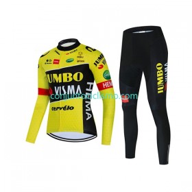 Conjunto Maillot + culotte largo ciclismo Team Jumbo-Visma 2022 N001 Mujer